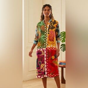FARM Rio Colorful Long Sleeve Dress Size pp